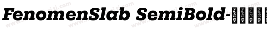 FenomenSlab SemiBold字体转换